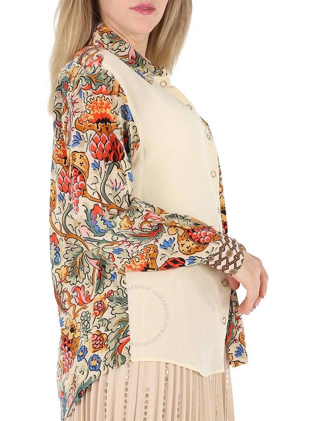 floral-print silk shirt - BURBERRY - BALAAN 4