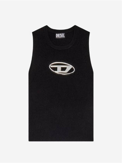 M Onerva Logo Plaque Cut Out Sleeveless Black - DIESEL - BALAAN 2