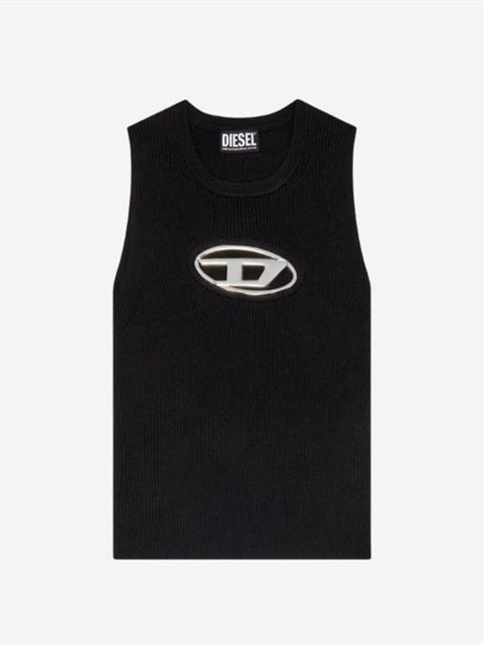 M Onerva Logo Plaque Cut Out Sleeveless Black - DIESEL - BALAAN 2