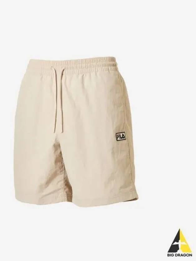 Uni Basic Woven Shorts Pants BEG - FILA - BALAAN 1