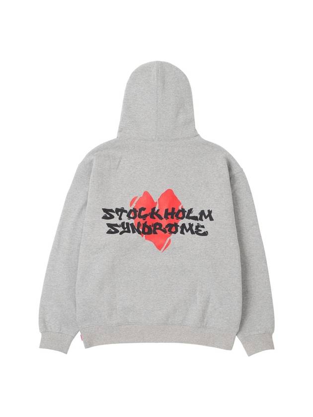 Men's Print Hoodie Grey - STOCKHOLM SYNDROME - BALAAN 1