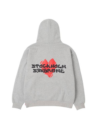 Men's Print Hoodie Grey - STOCKHOLM SYNDROME - BALAAN 1