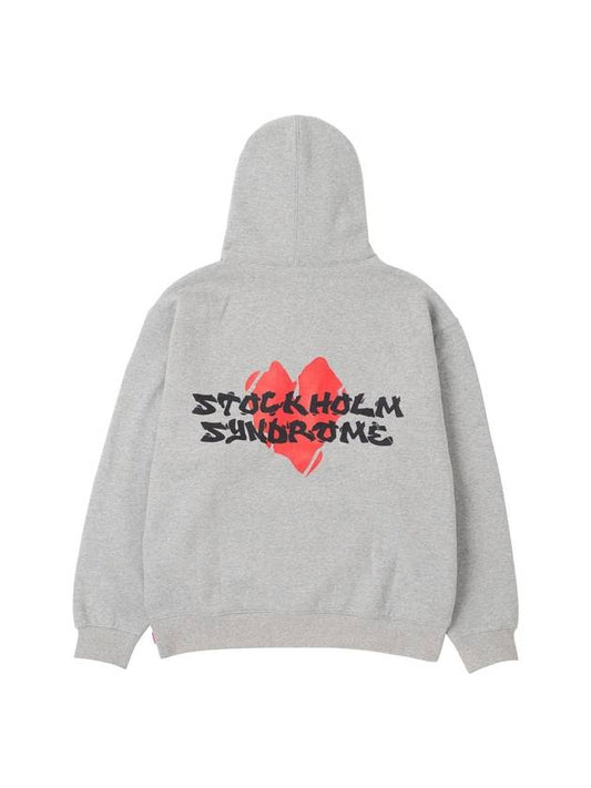 Men's Print Hoodie Grey - STOCKHOLM SYNDROME - BALAAN 2