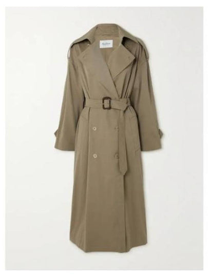 Salpa Double Breasted Water Repellent Trench Coat Beige - MAX MARA - BALAAN 2