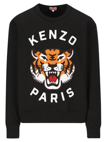 Lucky Tiger Embroidered Sweatshirt Black - KENZO - BALAAN 2