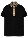 Kids Check Collar Polo Short Sleeve T-Shirt Black - BURBERRY - BALAAN 3