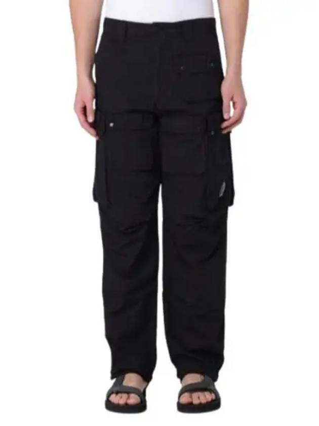 Rip-Stop Loose Utility Cargo Straight Pants Black - CP COMPANY - BALAAN 2