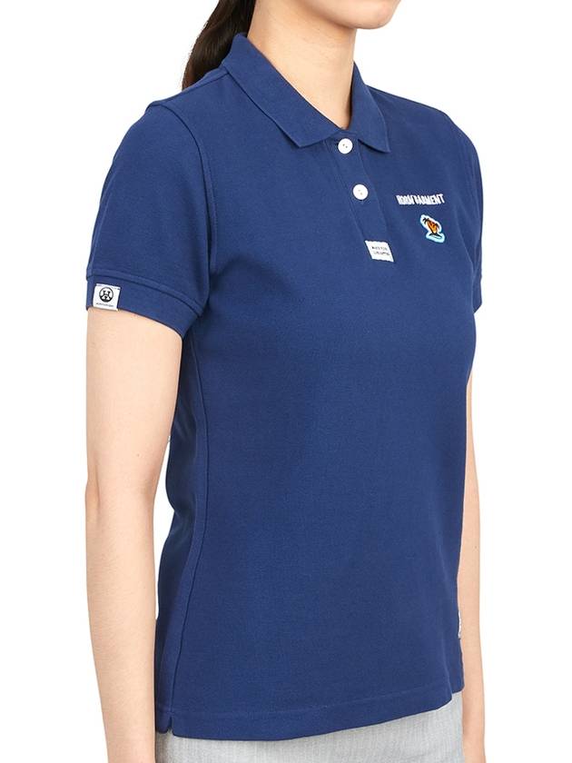 Women’s Icon Short Sleeve PK Shirt Blue - HORN GARMENT - BALAAN 4