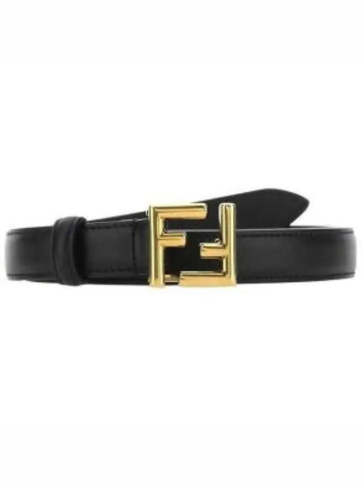 FF Logo Buckle Belt Black Gold - FENDI - BALAAN 2