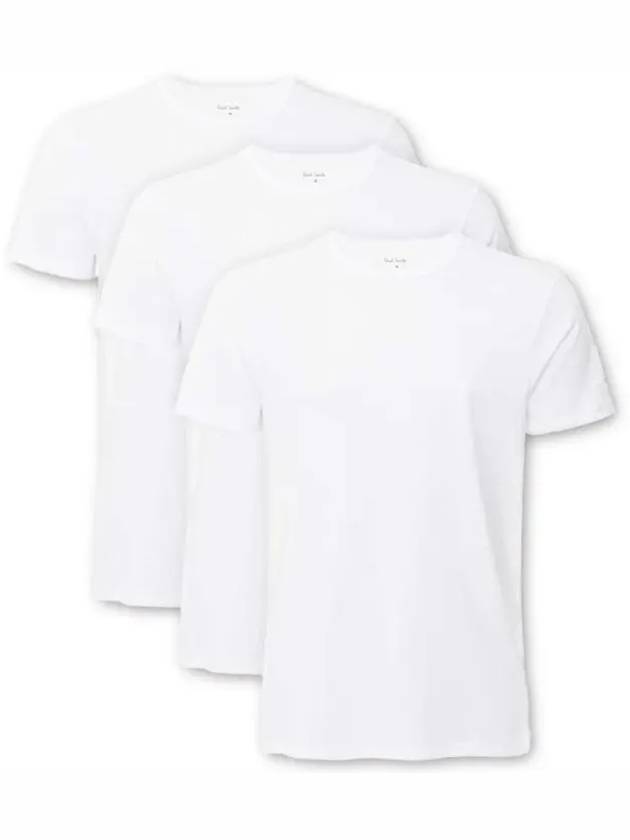 Mixed Modal Lounge Short Sleeve T-Shirts 3 Pack White - PAUL SMITH - BALAAN 3