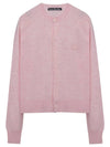 Face Patch Crop Cardigan Pink - ACNE STUDIOS - BALAAN 2