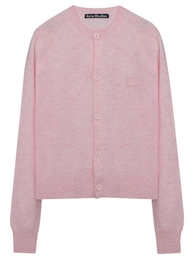 Face Patch Crop Cardigan Pink - ACNE STUDIOS - BALAAN 2