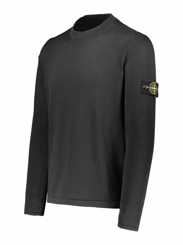 Light Wool Crewneck Knit Top Dark Grey - STONE ISLAND - BALAAN 4