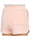 Women's Embroidered Logo Cotton Shorts Baby Pink - SPORTY & RICH - BALAAN 11
