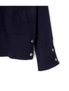 Men's Sustainable Classic Diagonal Wool Cardigan Navy - THOM BROWNE - BALAAN 8