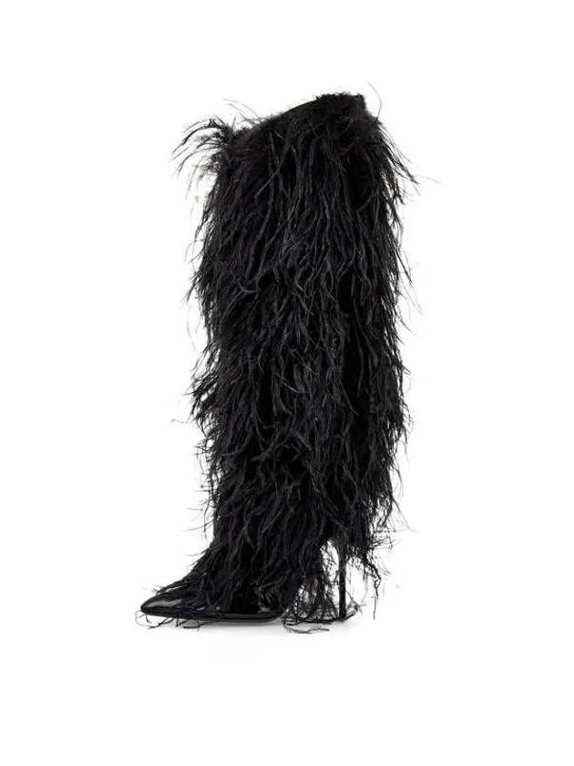 WOMEN DECADENCE Feather Boots Black - GIUSEPPE ZANOTTI - BALAAN 1