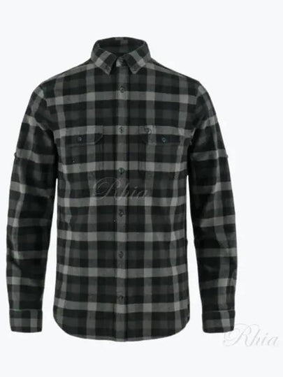 Skog Check Long Sleeve Shirt Grey Black - FJALL RAVEN - BALAAN 2