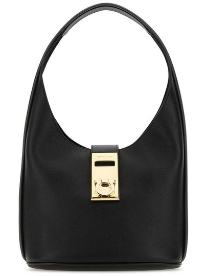 Buckle Hobo Shoulder Bag Black - SALVATORE FERRAGAMO - BALAAN 2