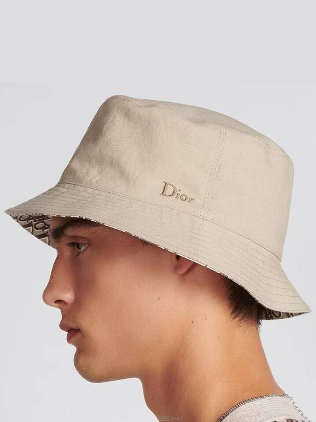 Oblique Reversible Bucket Hat Beige - DIOR - BALAAN 5