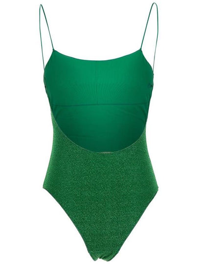 'Lumière Maillot' Green Swimsuit With Open Back In Lurex Woman - OSEREE - BALAAN 2