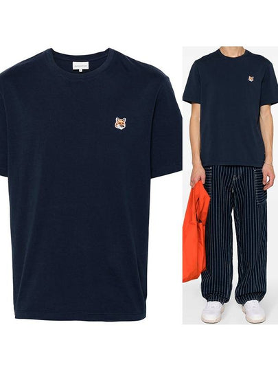 Fox Head Patch Classic Short Sleeve T-Shirt Ink Blue - MAISON KITSUNE - BALAAN 2