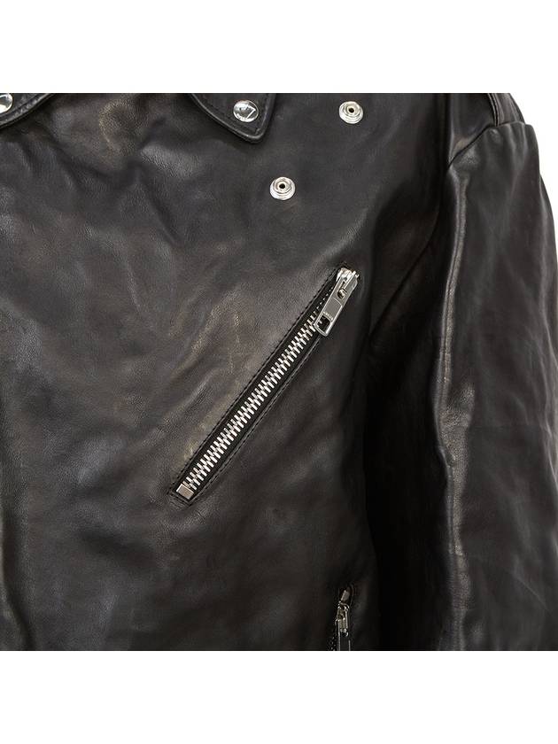 Leather Biker Jacket Black - GUCCI - BALAAN 11