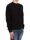 Face Patch Crew Neck Knit Top Black - ACNE STUDIOS - BALAAN 4