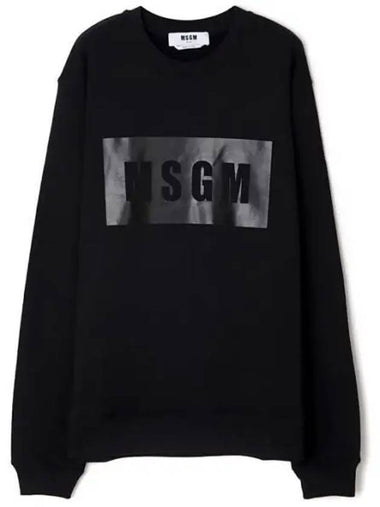 Box Logo Cotton Sweatshirt Black - MSGM - BALAAN 1