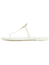 Roxanne Jelly Logo Flip Flops White - TORY BURCH - BALAAN 4