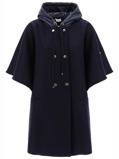 Mantella Hooded Cape Navy - MONCLER - BALAAN 2