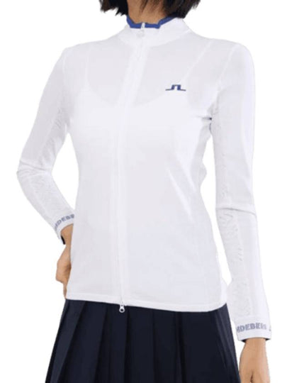 Almaida Full Zip Knit Top White - J.LINDEBERG - BALAAN 2