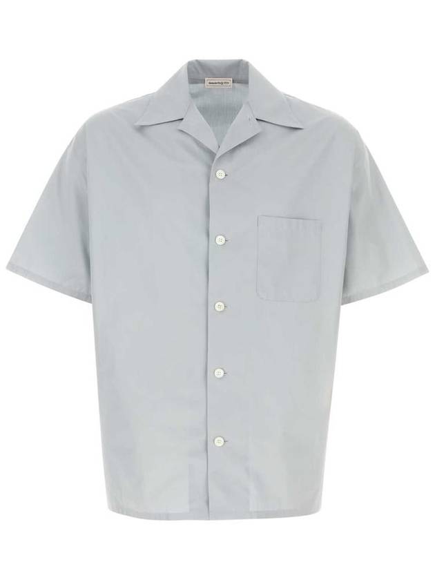 Graffiti Print Vacation Short Sleeve Shirt Grey - ALEXANDER MCQUEEN - BALAAN 2