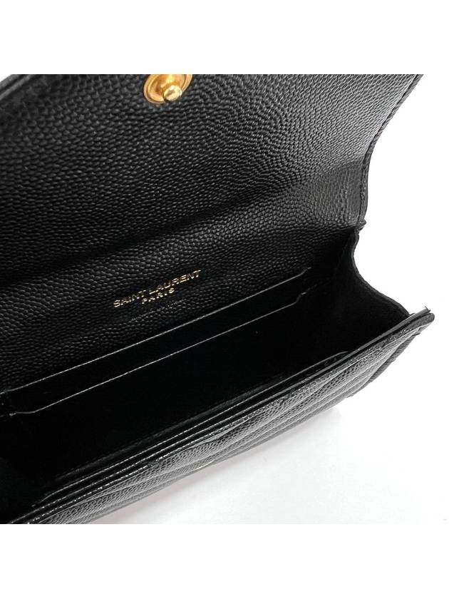 Envelope matelass gold card wallet black 414404 - SAINT LAURENT - BALAAN 9