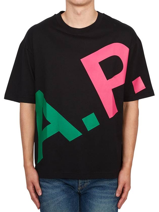 Cory All Over Logo Short Sleeve T-Shirt Black - A.P.C. - BALAAN 2