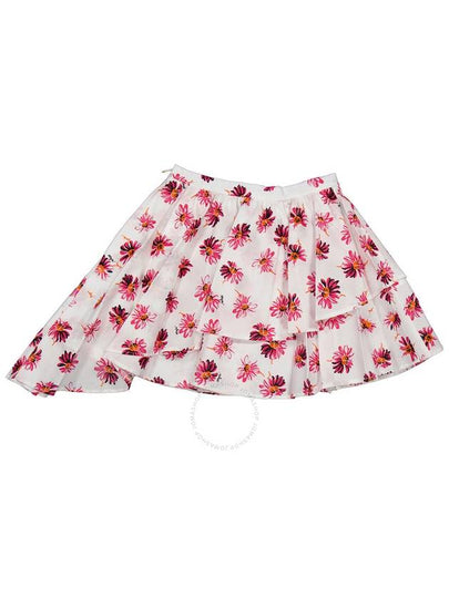 MSGM Girls Floral Print Asymmetric Cotton Skirt, Size 14 - MSGM - BALAAN 2