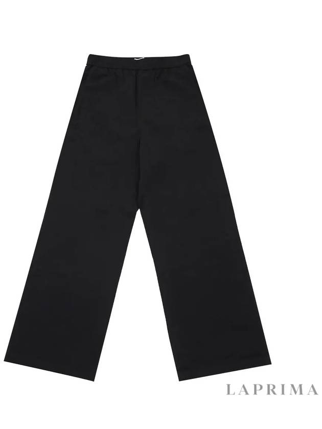 Mini Logo Embellished Pocket Cotton Straight Pants Black - AMI - BALAAN 9