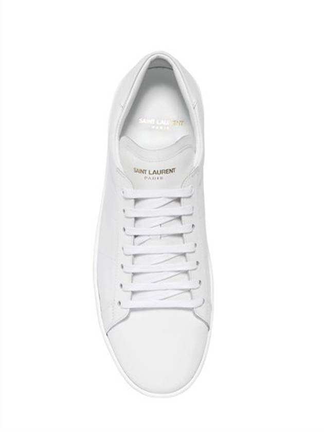 Court Classic Leather Low Top Sneakers White - SAINT LAURENT - BALAAN 6