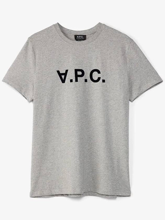 Black VPC Logo Short Sleeve T-Shirt Light Grey - A.P.C. - BALAAN 2