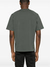 Compass Patch Regular Fit Cotton Short Sleeve T-Shirt Dark Green - STONE ISLAND - BALAAN 4