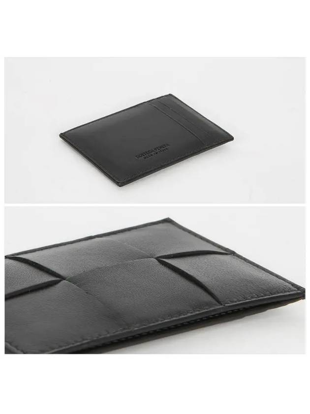 Intrecciato Lambskin Calfskin Card Wallet Black - BOTTEGA VENETA - BALAAN 4