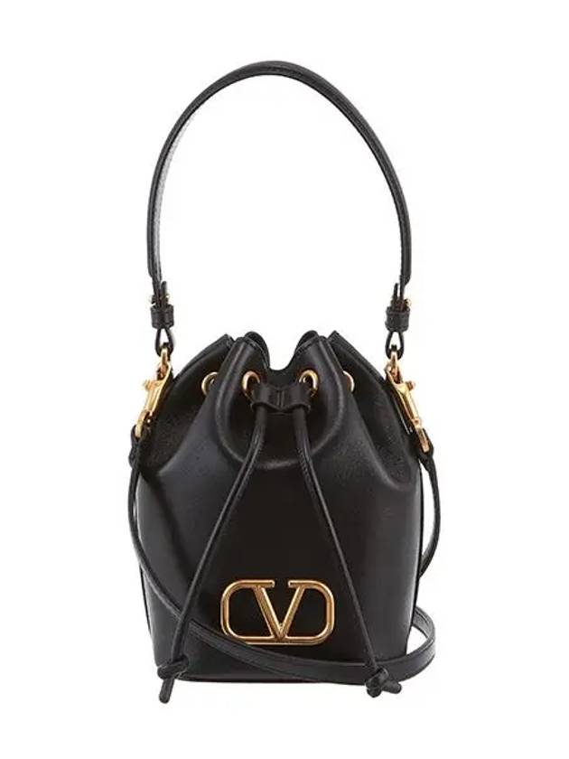 V Logo Bucket Bag Black - VALENTINO - BALAAN 2