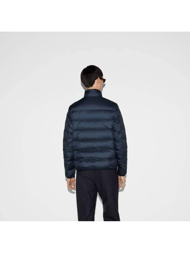 Logo Zip-Up Padding Navy - GUCCI - BALAAN 7