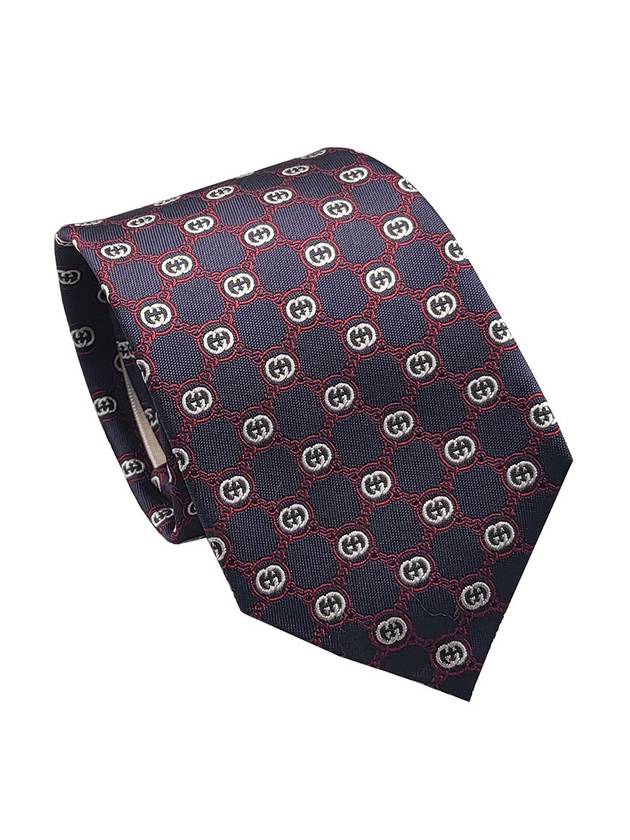 Interlocking G Chain Tie Red Navy - GUCCI - BALAAN 2