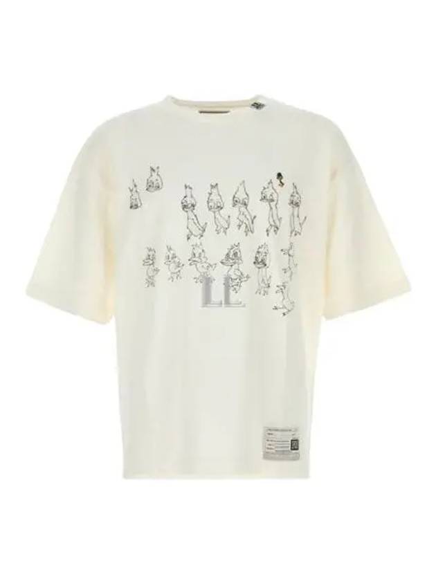 Ducks Printed Short Sleeve T-Shirt White - MAISON MIHARA YASUHIRO - BALAAN 2