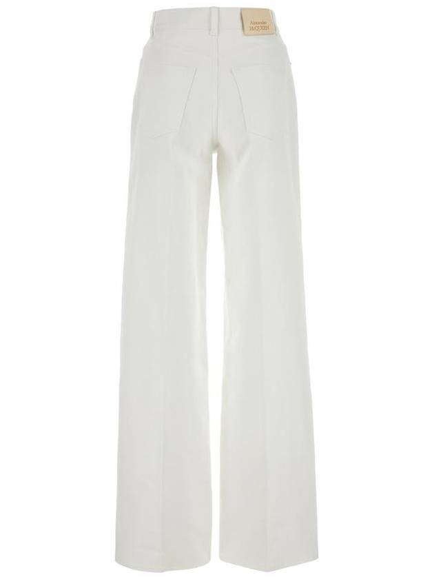 Denim Straight Pants 780823QMACM 9000 WHITE - ALEXANDER MCQUEEN - BALAAN 3