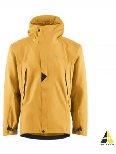 Men's Asynja Waterproof Hooded Zip-Up Jacket Amber Gold - KLATTERMUSEN - BALAAN 2