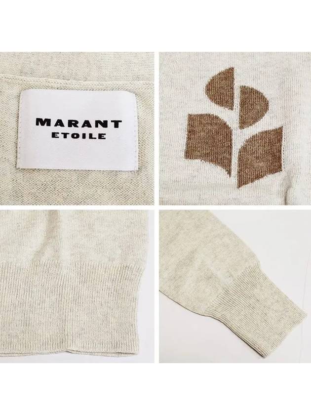 Karin Cotton Cardigan Beige - ISABEL MARANT ETOILE - BALAAN 5