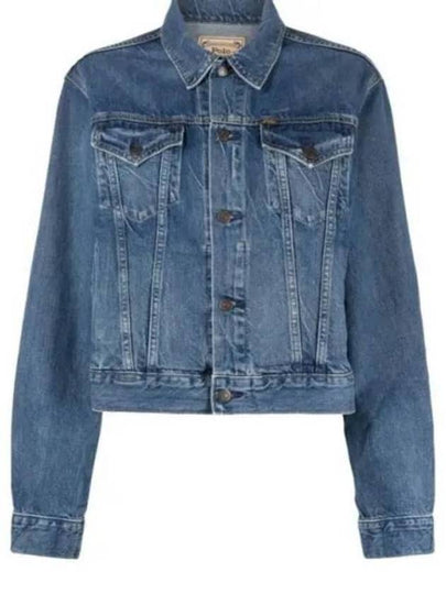 Cropped Denim Jacket Blue - POLO RALPH LAUREN - BALAAN 2