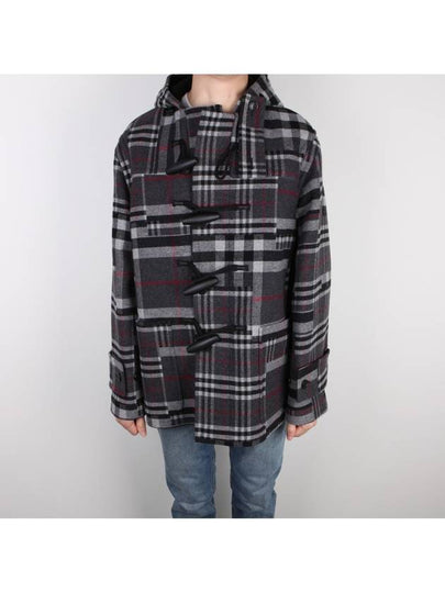 Checked Duffel Coat Grey - BURBERRY - BALAAN 2