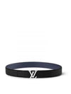 LV Heritage 35MM Reversible Leather Belt Black Midnight Blue - LOUIS VUITTON - BALAAN 2